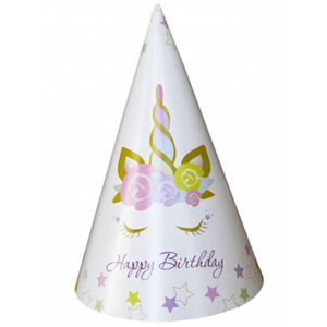Ковпак Happy Birthday Єдиноріг з зірочками
