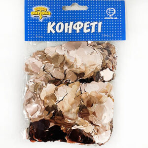 Конфеті серце рожеве золото 1,5см 100г