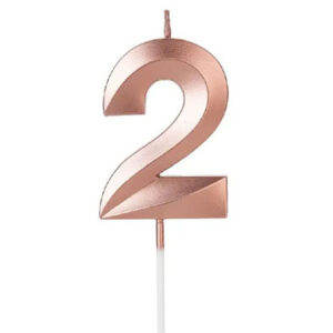 Свічка 7см - Рожево золота грань "2"