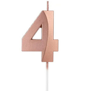 Свічка 7см - Рожево золота грань "4"