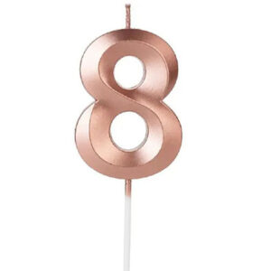 Свічка 7см - Рожево золота грань "8"