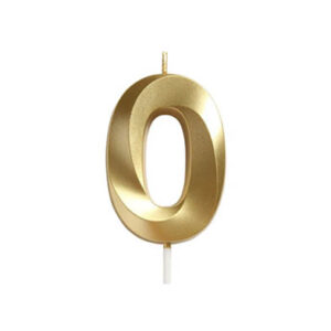Свічка міні 5см - Золота грань "0"