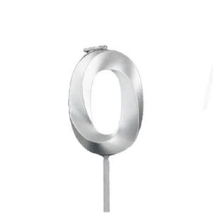 Свічка міні 5см - Срібна грань "0"