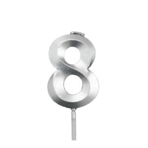 Свічка міні 5см - Срібна грань "8"