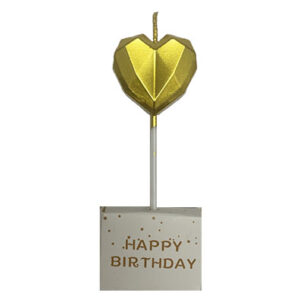 Свічка Серце градієнт золото 3см