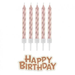 Свічки HB рожеве золото 16 шт B&C