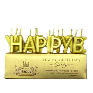Свічки для торту HB золоті 3см