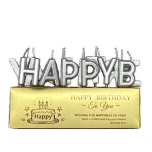 Свічки для торту HB срібні 3см