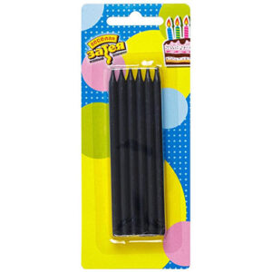 Свічки для торту чорні 10см 12шт