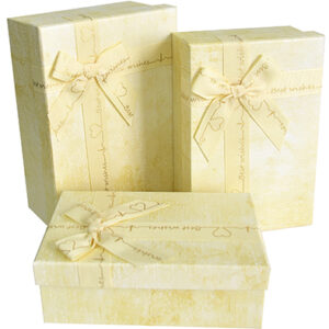 Прямокутна молочна коробка з бантом Best wishes 19см*12см*6,5см