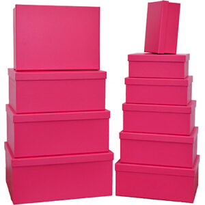 Прямокутна малинова коробка 33см*25.5см*14.5см