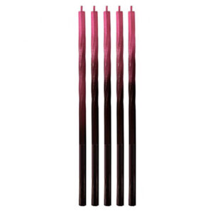 Свічки B&C закручені омбре червоно-чорні 5x5x150mm 5 шт