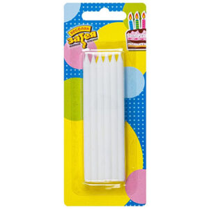 Свічки для торту білі 10см 12шт