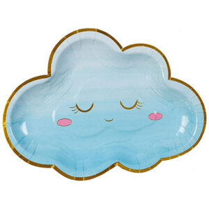 Тарілки Дитячі Мрії блакитні Хмаринка 26см 6шт