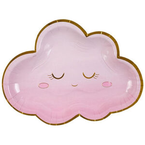 Тарілки Дитячі мрії рожеві Хмаринка 26см 6шт