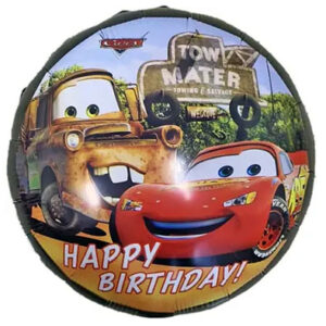 Круг Happy Birthday Макуін на чорному фоні К