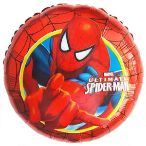 Круг Спайдермен на червоному фоні  К