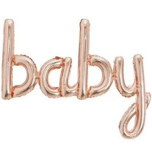 Фольгована гірлянда Baby рожеве золото 107см