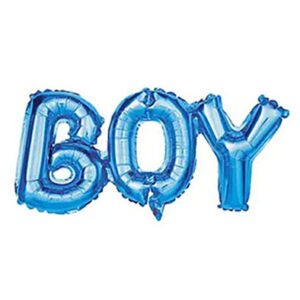 Фольгована гірлянда Boy сині літери 38см
