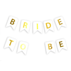 Паперова гірлянда Bride to be з прапорців біла 2,3м