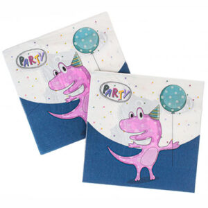 Серветки святкові паперові Динозавр 16шт