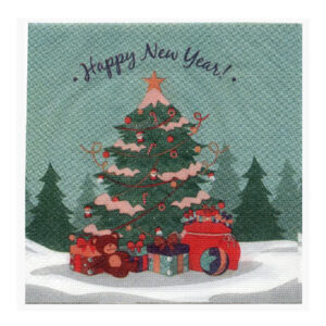 Серветки святкові паперові Happy New Year ялинка