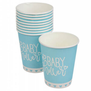 Стаканчики паперові блакитні Baby shower 220мл 10шт