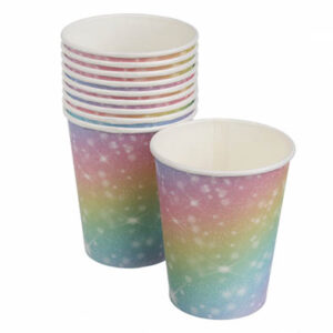 Стаканчики паперові кольорове омбре  220мл 10шт