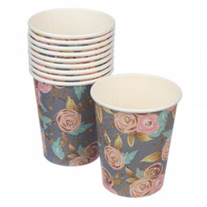 Стаканчики одноразові паперові Троянди 220мл 10шт