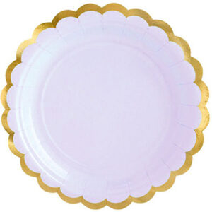Тарілки паперові ніжно лілові 18см 6шт PD