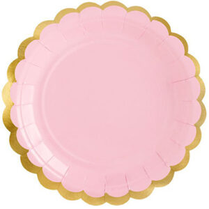 Тарілки паперові ніжно рожеві 18см 6шт PD