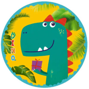 Тарілки одноразові паперові Динозавр 18см 10шт