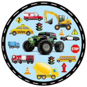 Тарілки одноразові паперові Машинки2 18см 10шт