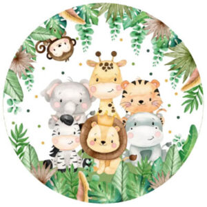 Тарілки одноразові паперові Тварини 18см 10шт