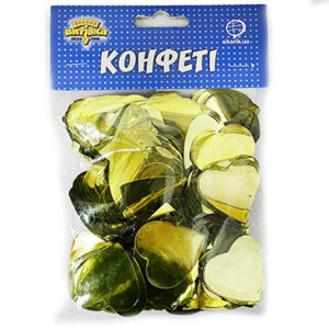 Конфеті серця золото 3,5см 100г