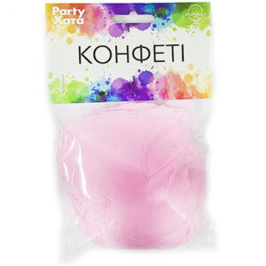 Конфеті серця світло рожеве2,5см 100г