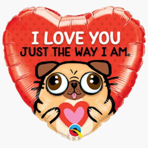 Серце I love you Мопс Qu