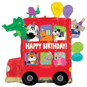 Святковий автобус з звірятами Happy Birthday An