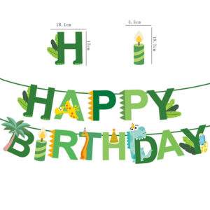 Паперова гірлянда ДИНОЗАВРИ 2 Happy Birthday 15,5х16см