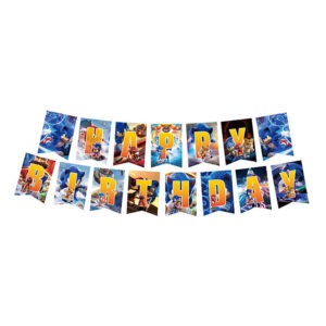 Паперова гірлянда СОНІК Happy Birthday 19х13см