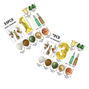 Набір кульок для дітей Жираф з цифрою