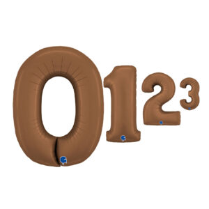 Цифри сатин шоколадні 100см G
