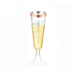 Келих пластик з обідком рожеве золото 150мл