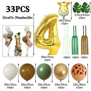 Набір кульок Жираф з цифрою 4