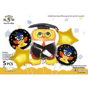 Набір кульок вчена сова золотий 5шт