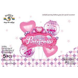 Набір кульок корона Princess 5шт