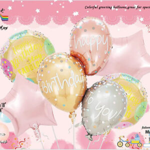 Набір кульок кульки happy birthday to you рожевий 5шт