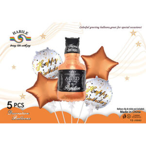 Набір кульок  пляшка віскі шоколадний  5шт