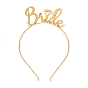 Обруч Bride золото пластик