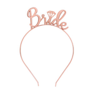Обруч Bride рожеве золото пластик